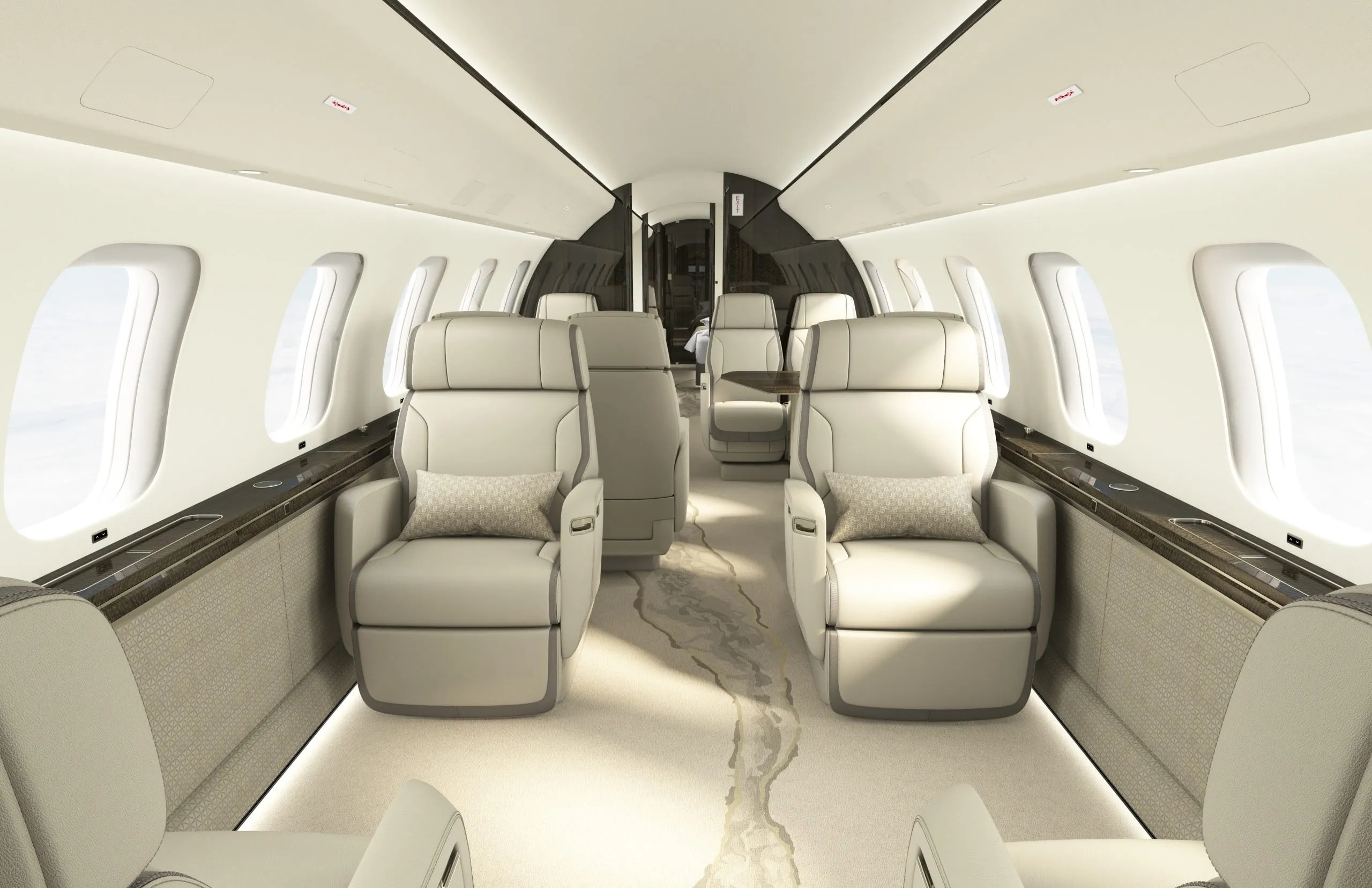 Heavy Jet - Falcon 2000LX Interior | VelocityJets